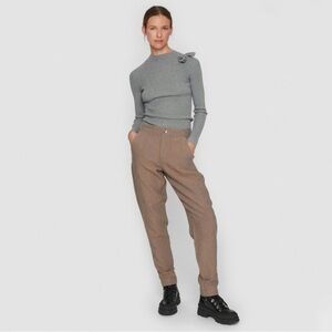 Bitte Kai Rand Lazy Linen Narrow Pant Relaxed Tapered Trouser Taupe Brown Medium